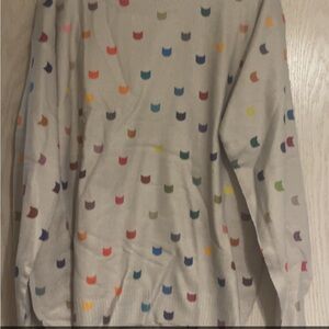 Colorful kitty cat Dot Sweater
